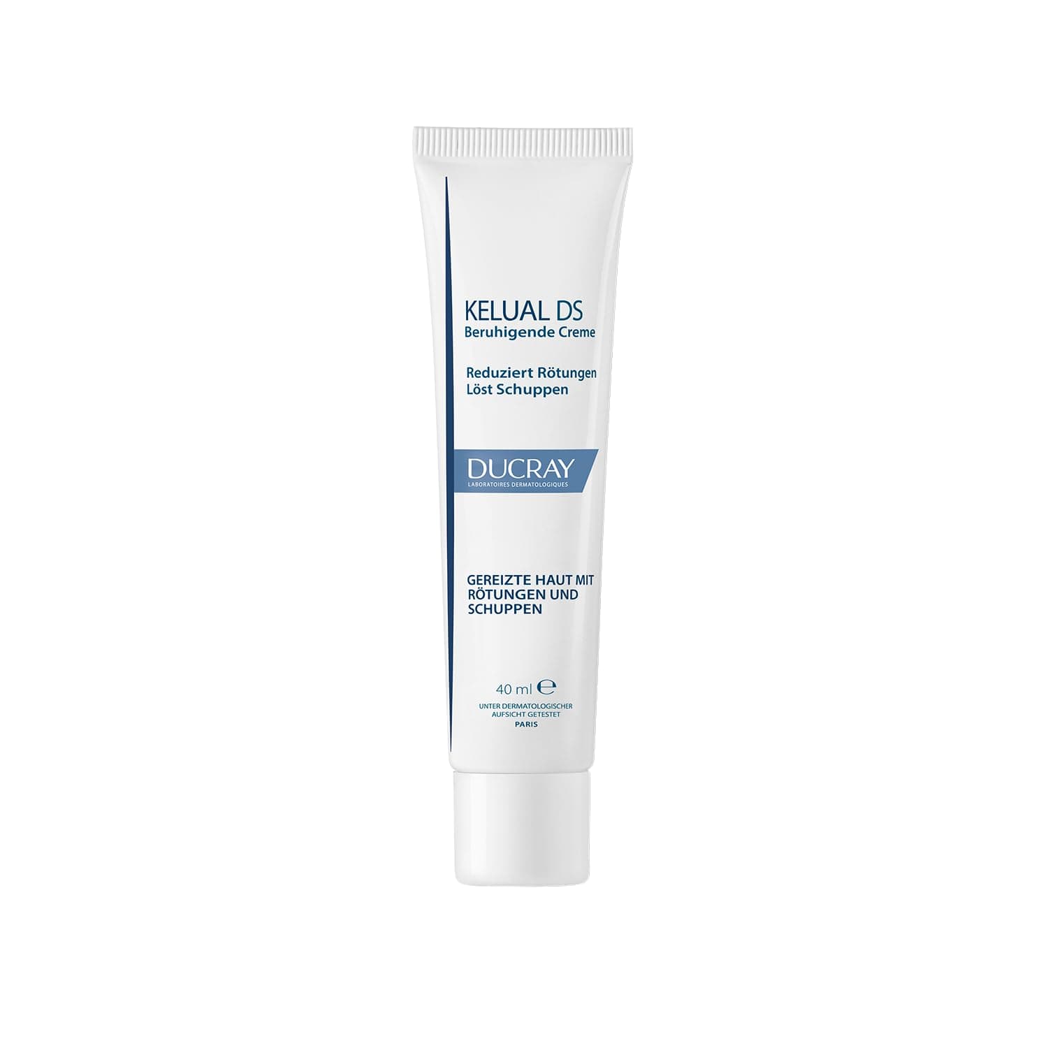 DUCRAY Kelual DS - Beruhigende Anti-Schuppen Creme - Entfernt Schuppen im Gesicht - Ciclopiroxolamin - 6 Wo. Anti-Rückfall - -74% sowie Juckreiz - Neigung zu Seborrhoischer Dermatitis - 40ml